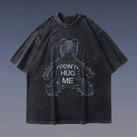 Men’s Oversized Bear T-shirt – Hip Hop Vintage Streetwear Top
