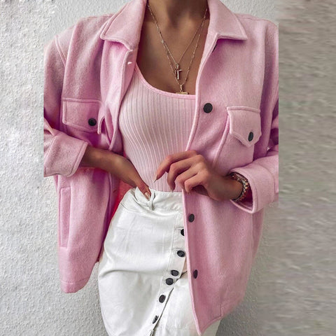 Women’s Streetwear Collar Coat – Casual Autumn Jacket