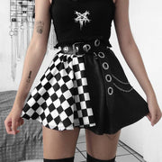 Women’s Gothic Plaid A-Line Mini Skirt – Harajuku Streetwear Skirt