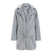 Women’s Faux Fur Coat – Warm Winter Streetwear Outerwear