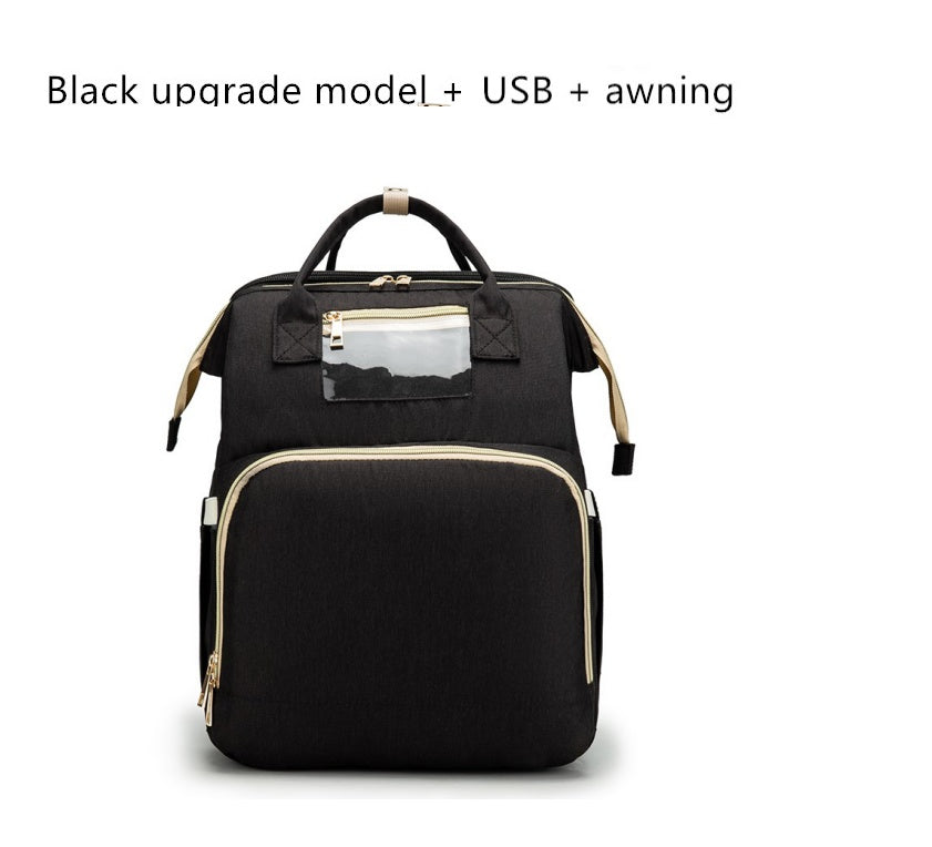 USB Charging Version Mommy Bed Backpack Folding Large Capacity Multi-function - Globentra