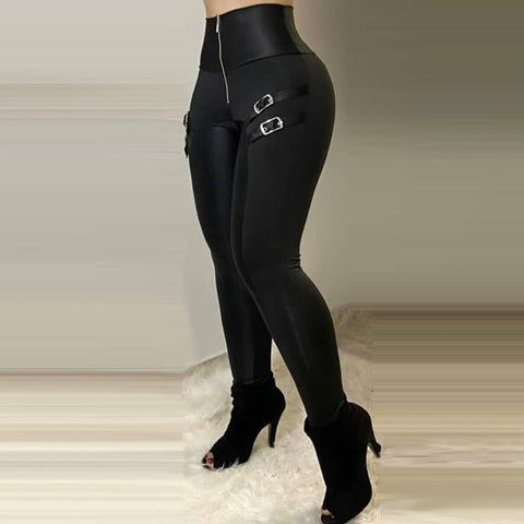 Lugentolo Women’s High-Waist Skinny Trousers – Casual Fall Streetwear Pants