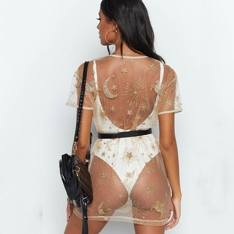 Women’s Floral Bodycon Dress – Streetwear Elastic Party Mini Dress