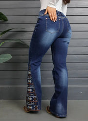 Women’s High-Waist Ripped Wide-Leg Jeans – Light Wash Streetwear Denim