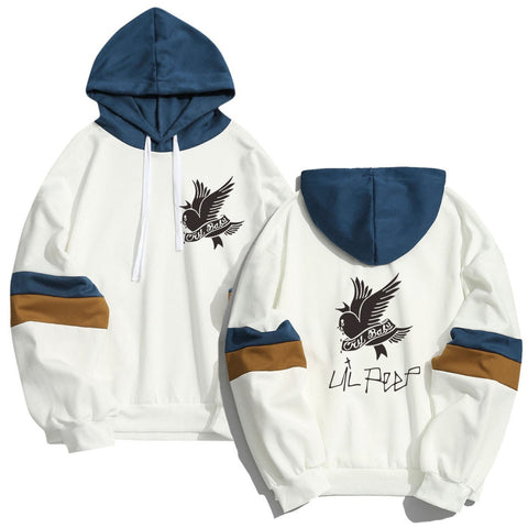 Cry Baby Lil Peep Hoodie – Harajuku Kawaii Patchwork Streetwear Pullover