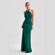 Women’s Sexy Halter Bodycon Dress – Backless Slim Fit Maxi Party Dress