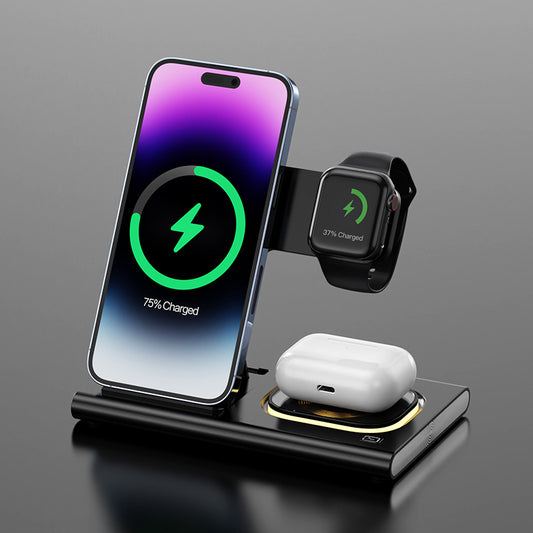 3-in-1 Magnetic Wireless Fast Charger Stand - Globentra