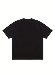 Men’s Creative Pattern T-shirt – Casual Summer Streetwear Round Neck Top