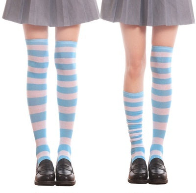 Hot Girl Y2K Stripe Socks – Harajuku Lolita Streetwear Legwear