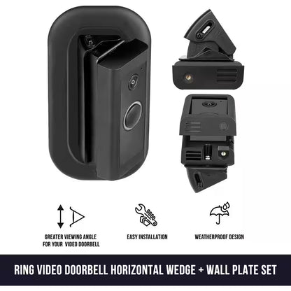 Horizontal Adjustable Angle Mount and Wall Plate for Ring Video Doorbell Wired - Globentra