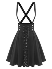 Wipalo Plus Size Gothic Skirt – Women’s 3XL Casual Black Streetwear Skirt