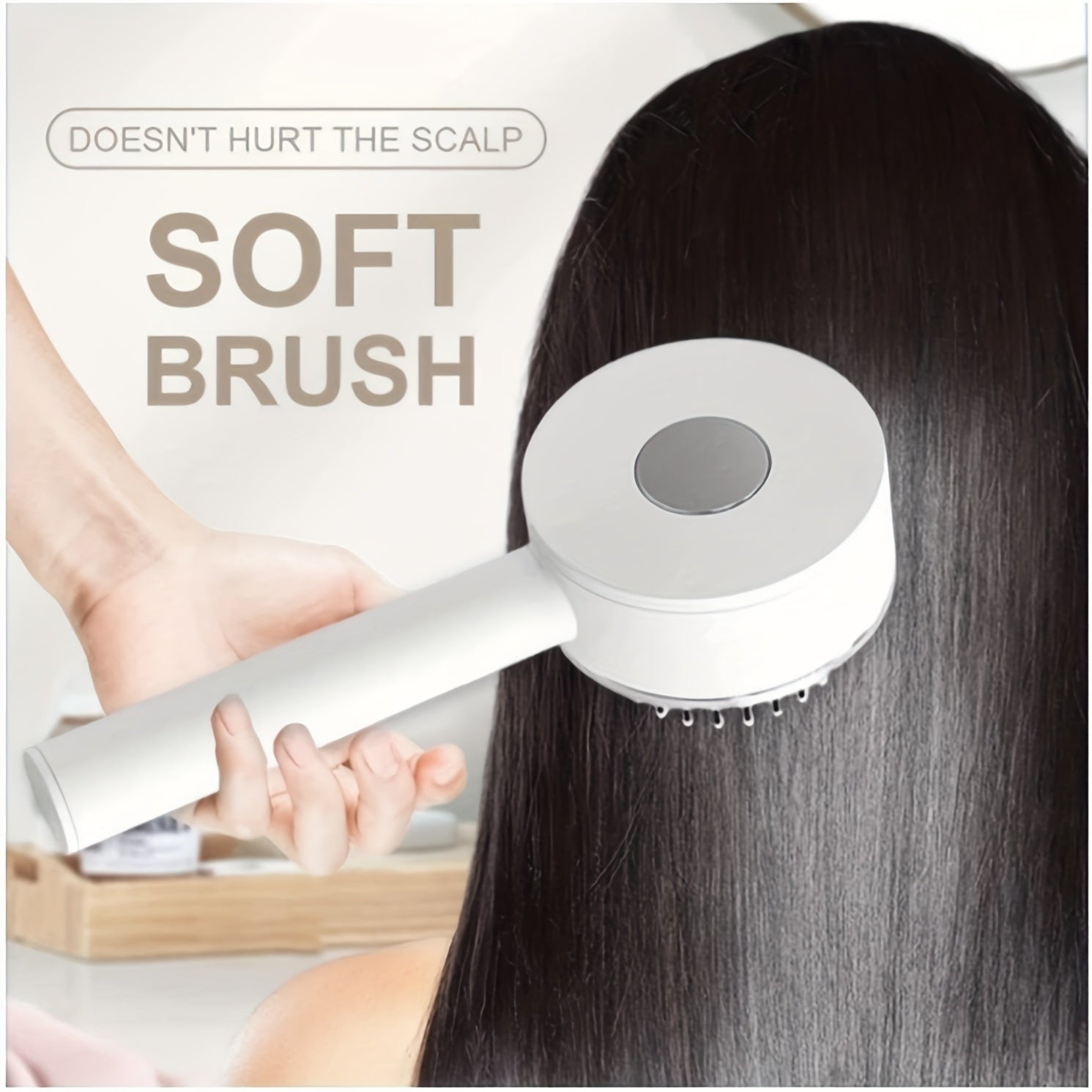 Scalp massage hair brush. Tangle-free hair.
This self-cleaning brush relaxes your scalp while detangling every strand — like a spa treatment in your hand. - Globentra