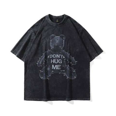 Men’s Oversized Bear T-shirt – Hip Hop Vintage Streetwear Top
