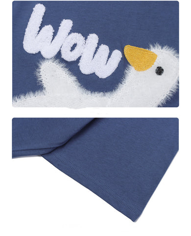 Unisex Oversized Streetwear T-Shirt – Cartoon Duck Graphic Tee