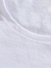Men’s White Printed T-shirt – Loose Fit Casual Summer Streetwear Top