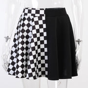 Women’s Gothic Plaid A-Line Mini Skirt – Harajuku Streetwear Skirt