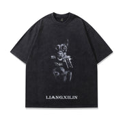 Unisex Oversized Streetwear T-Shirt – Doberman Dog Graphic Tee