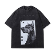 Unisex Oversized Streetwear T-Shirt – Doberman Dog Graphic Tee