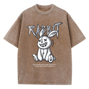 Cute Rabbit Print T-Shirt – Casual Streetwear Graphic Tee