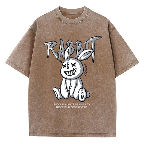 Cute Rabbit Print T-Shirt – Casual Streetwear Graphic Tee