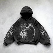 Hooded Printed Hip Hop Y2G Streetwear Sweatshirt – Unisex Pullover Hoodie