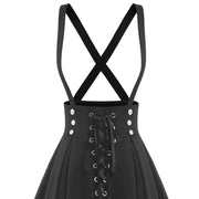 Wipalo Plus Size Gothic Skirt – Women’s 3XL Casual Black Streetwear Skirt
