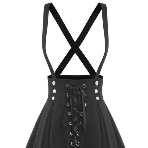 Wipalo Plus Size Gothic Skirt – Women’s 3XL Casual Black Streetwear Skirt