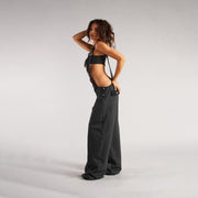 Women’s Y2K Denim Overalls – Loose Streetwear Jumpsuit with Zipper & Pockets